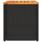 vidaXL Garten-Beistelltische 2 Stk Schwarz 55x34x37cm Poly Rattan Holz vidaXL Garten-Beistelltische 2 Stk Schwarz 55x34x37cm Poly Rattan Holz