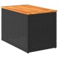 vidaXL Garten-Beistelltische 2 Stk Schwarz 55x34x37cm Poly Rattan Holz vidaXL Garten-Beistelltische 2 Stk Schwarz 55x34x37cm Poly Rattan Holz