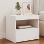 vidaXL Nachttische mit LED-Leuchten 2 Stk. Weiß 50x40x45 cm vidaXL Nachttische mit LED-Leuchten 2 Stk. Weiß 50x40x45 cm