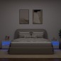 vidaXL Nachttische mit LED-Leuchten 2 Stk. Weiß 50x40x45 cm vidaXL Nachttische mit LED-Leuchten 2 Stk. Weiß 50x40x45 cm