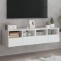 vidaXL TV-Wandschränke 2 Stk. Weiß 60x30x30 cm Holzwerkstoff vidaXL TV-Wandschränke 2 Stk. Weiß 60x30x30 cm Holzwerkstoff