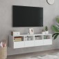 vidaXL TV-Wandschränke 2 Stk. Weiß 60x30x30 cm Holzwerkstoff vidaXL TV-Wandschränke 2 Stk. Weiß 60x30x30 cm Holzwerkstoff
