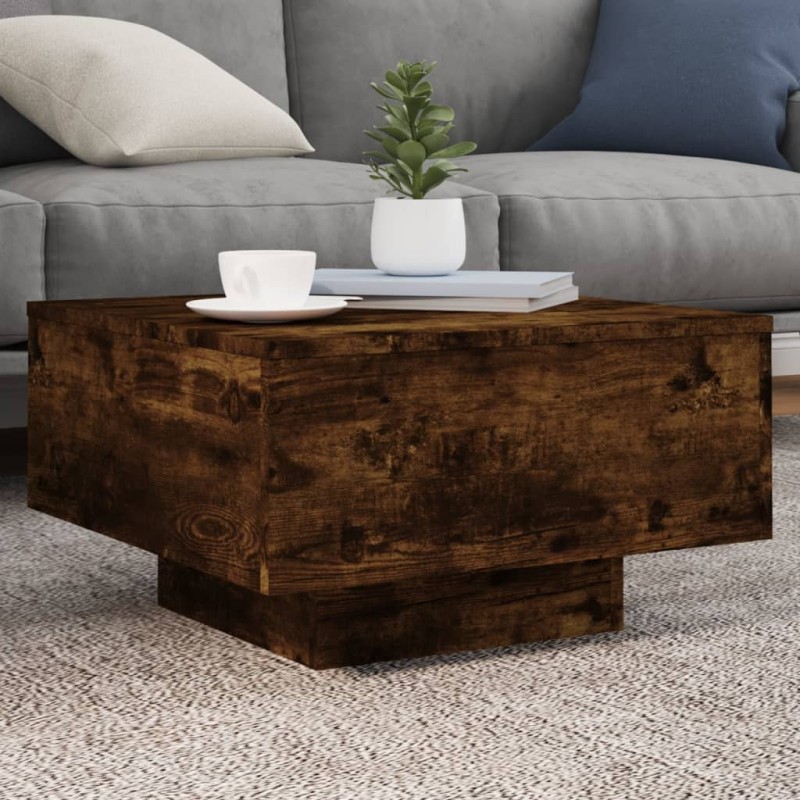 vidaXL Couchtisch Räuchereiche 55x55x31 cm Holzwerkstoff vidaXL Couchtisch Räuchereiche 55x55x31 cm Holzwerkstoff