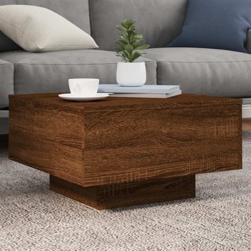 vidaXL Couchtisch Braun Eichen-Optik 55x55x31 cm Holzwerkstoff vidaXL Couchtisch Braun Eichen-Optik 55x55x31 cm Holzwerkstoff