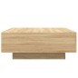vidaXL Couchtisch mit LED-Leuchten Sonoma-Eiche 80x80x31 cm