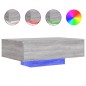 vidaXL Couchtisch mit LED-Leuchten Grau Sonoma 85x55x31 cm vidaXL Couchtisch mit LED-Leuchten Grau Sonoma 85x55x31 cm