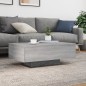 vidaXL Couchtisch mit LED-Leuchten Grau Sonoma 85x55x31 cm vidaXL Couchtisch mit LED-Leuchten Grau Sonoma 85x55x31 cm