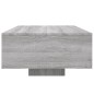 vidaXL Couchtisch mit LED-Leuchten Grau Sonoma 85x55x31 cm vidaXL Couchtisch mit LED-Leuchten Grau Sonoma 85x55x31 cm