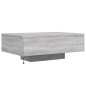 vidaXL Couchtisch mit LED-Leuchten Grau Sonoma 85x55x31 cm vidaXL Couchtisch mit LED-Leuchten Grau Sonoma 85x55x31 cm