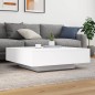 vidaXL Couchtisch mit LED-Leuchten Weiß 100x100x31 cm vidaXL Couchtisch mit LED-Leuchten Weiß 100x100x31 cm