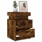 vidaXL Nachttische mit LED-Leuchten 2 Stk. Räuchereiche 35x39x55 cm vidaXL Nachttische mit LED-Leuchten 2 Stk. Räuchereiche 35x39x55 cm