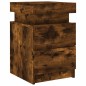 vidaXL Nachttische mit LED-Leuchten 2 Stk. Räuchereiche 35x39x55 cm vidaXL Nachttische mit LED-Leuchten 2 Stk. Räuchereiche 35x39x55 cm