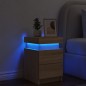 vidaXL Nachttisch mit LED-Leuchten Sonoma-Eiche 35x39x55 cm vidaXL Nachttisch mit LED-Leuchten Sonoma-Eiche 35x39x55 cm