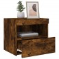 vidaXL Nachttische mit LED-Leuchten 2 Stk. Räuchereiche 50x40x45 cm vidaXL Nachttische mit LED-Leuchten 2 Stk. Räuchereiche 50x40x45 cm