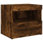 vidaXL Nachttische mit LED-Leuchten 2 Stk. Räuchereiche 50x40x45 cm vidaXL Nachttische mit LED-Leuchten 2 Stk. Räuchereiche 50x40x45 cm