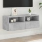 vidaXL TV-Wandschrank Betongrau 80x30x30 cm Holzwerkstoff vidaXL TV-Wandschrank Betongrau 80x30x30 cm Holzwerkstoff