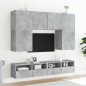 vidaXL TV-Wandschrank Betongrau 80x30x30 cm Holzwerkstoff vidaXL TV-Wandschrank Betongrau 80x30x30 cm Holzwerkstoff