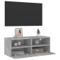 vidaXL TV-Wandschrank Betongrau 80x30x30 cm Holzwerkstoff vidaXL TV-Wandschrank Betongrau 80x30x30 cm Holzwerkstoff