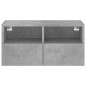 vidaXL TV-Wandschrank Betongrau 60x30x30 cm Holzwerkstoff vidaXL TV-Wandschrank Betongrau 60x30x30 cm Holzwerkstoff