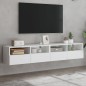 vidaXL TV-Wandschränke 2 Stk. Weiß 80x30x30 cm Holzwerkstoff vidaXL TV-Wandschränke 2 Stk. Weiß 80x30x30 cm Holzwerkstoff