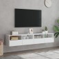 vidaXL TV-Wandschränke 2 Stk. Weiß 80x30x30 cm Holzwerkstoff vidaXL TV-Wandschränke 2 Stk. Weiß 80x30x30 cm Holzwerkstoff