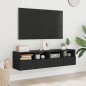 vidaXL TV-Wandschränke 2 Stk. Schwarz 60x30x30 cm Holzwerkstoff vidaXL TV-Wandschränke 2 Stk. Schwarz 60x30x30 cm Holzwerkstoff