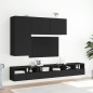 vidaXL TV-Wandschränke 2 Stk. Schwarz 60x30x30 cm Holzwerkstoff vidaXL TV-Wandschränke 2 Stk. Schwarz 60x30x30 cm Holzwerkstoff