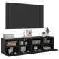 vidaXL TV-Wandschränke 2 Stk. Schwarz 60x30x30 cm Holzwerkstoff vidaXL TV-Wandschränke 2 Stk. Schwarz 60x30x30 cm Holzwerkstoff