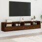 vidaXL TV-Wandschränke 2 Stk. Braun Eiche-Optik 80x30x30 cm vidaXL TV-Wandschränke 2 Stk. Braun Eiche-Optik 80x30x30 cm