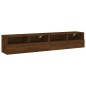 vidaXL TV-Wandschränke 2 Stk. Braun Eiche-Optik 80x30x30 cm vidaXL TV-Wandschränke 2 Stk. Braun Eiche-Optik 80x30x30 cm