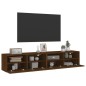 vidaXL TV-Wandschränke 2 Stk. Braun Eiche-Optik 80x30x30 cm vidaXL TV-Wandschränke 2 Stk. Braun Eiche-Optik 80x30x30 cm