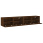 vidaXL TV-Wandschränke 2 Stk. Braun Eiche-Optik 80x30x30 cm vidaXL TV-Wandschränke 2 Stk. Braun Eiche-Optik 80x30x30 cm