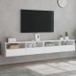 vidaXL TV-Wandschränke 2 Stk. Weiß 100x30x30 cm Holzwerkstoff vidaXL TV-Wandschränke 2 Stk. Weiß 100x30x30 cm Holzwerkstoff