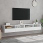 vidaXL TV-Wandschränke 2 Stk. Weiß 100x30x30 cm Holzwerkstoff vidaXL TV-Wandschränke 2 Stk. Weiß 100x30x30 cm Holzwerkstoff