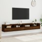 vidaXL TV-Wandschränke 2 Stk. Braun Eiche-Optik 100x30x30 cm vidaXL TV-Wandschränke 2 Stk. Braun Eiche-Optik 100x30x30 cm