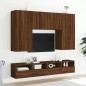 vidaXL TV-Wandschränke 2 Stk. Braun Eiche-Optik 100x30x30 cm vidaXL TV-Wandschränke 2 Stk. Braun Eiche-Optik 100x30x30 cm
