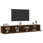 vidaXL TV-Wandschränke 2 Stk. Braun Eiche-Optik 100x30x30 cm vidaXL TV-Wandschränke 2 Stk. Braun Eiche-Optik 100x30x30 cm