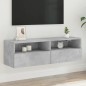vidaXL TV-Wandschrank Betongrau 100x30x30 cm Holzwerkstoff vidaXL TV-Wandschrank Betongrau 100x30x30 cm Holzwerkstoff