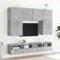 vidaXL TV-Wandschrank Betongrau 100x30x30 cm Holzwerkstoff vidaXL TV-Wandschrank Betongrau 100x30x30 cm Holzwerkstoff