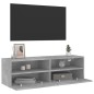 vidaXL TV-Wandschrank Betongrau 100x30x30 cm Holzwerkstoff vidaXL TV-Wandschrank Betongrau 100x30x30 cm Holzwerkstoff