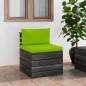 Garten-Paletten-Mittelsofa mit Kissen Kiefernholz Garten-Paletten-Mittelsofa mit Kissen Kiefernholz