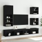 vidaXL TV-Schrank mit LED-Leuchten Schwarz 40,5x30x102 cm vidaXL TV-Schrank mit LED-Leuchten Schwarz 40,5x30x102 cm
