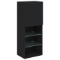 vidaXL TV-Schrank mit LED-Leuchten Schwarz 40,5x30x102 cm vidaXL TV-Schrank mit LED-Leuchten Schwarz 40,5x30x102 cm