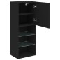vidaXL TV-Schrank mit LED-Leuchten Schwarz 40,5x30x102 cm vidaXL TV-Schrank mit LED-Leuchten Schwarz 40,5x30x102 cm