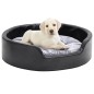 vidaXL Hundebett Schwarz-Grau 69x59x19 cm Plüsch und Kunstleder vidaXL Hundebett Schwarz-Grau 69x59x19 cm Plüsch und Kunstleder