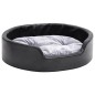 vidaXL Hundebett Schwarz-Grau 69x59x19 cm Plüsch und Kunstleder vidaXL Hundebett Schwarz-Grau 69x59x19 cm Plüsch und Kunstleder