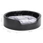 vidaXL Hundebett Schwarz-Grau 69x59x19 cm Plüsch und Kunstleder vidaXL Hundebett Schwarz-Grau 69x59x19 cm Plüsch und Kunstleder