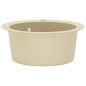 vidaXL Granitspüle Einzelbecken Rund Beige vidaXL Granitspüle Einzelbecken Rund Beige