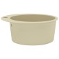 vidaXL Granitspüle Einzelbecken Rund Beige vidaXL Granitspüle Einzelbecken Rund Beige