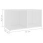 vidaXL TV-Schränke 2 Stk. Weiß 72x35x36,5 cm Holzwerkstoff vidaXL TV-Schränke 2 Stk. Weiß 72x35x36,5 cm Holzwerkstoff